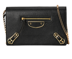 City Wallet On Chain, Leather, Black, 444169, DB, 3*